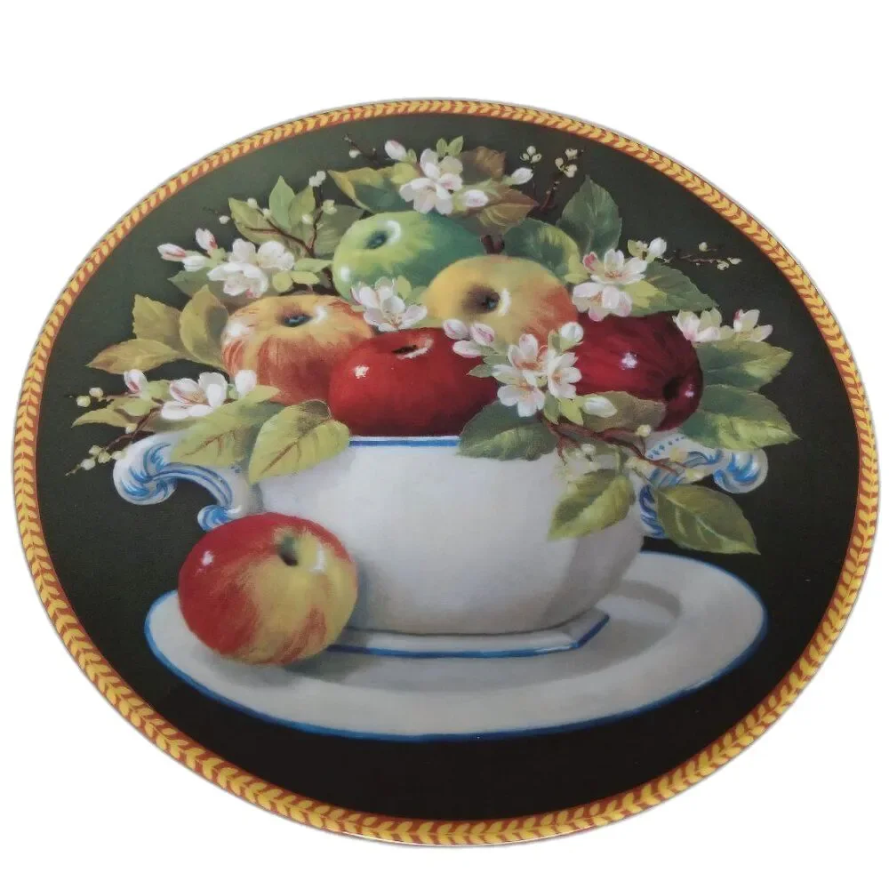 Gloria Fine Porcelain Handwork Coleccion Beatriz Manzanas Decorative Wall Plate